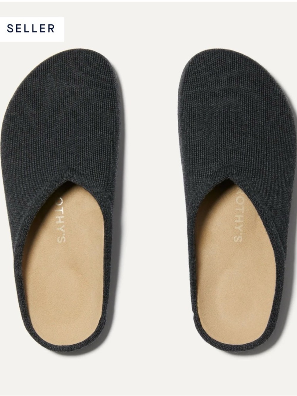 Rothy's Charcoal Knit Slip-On Mules